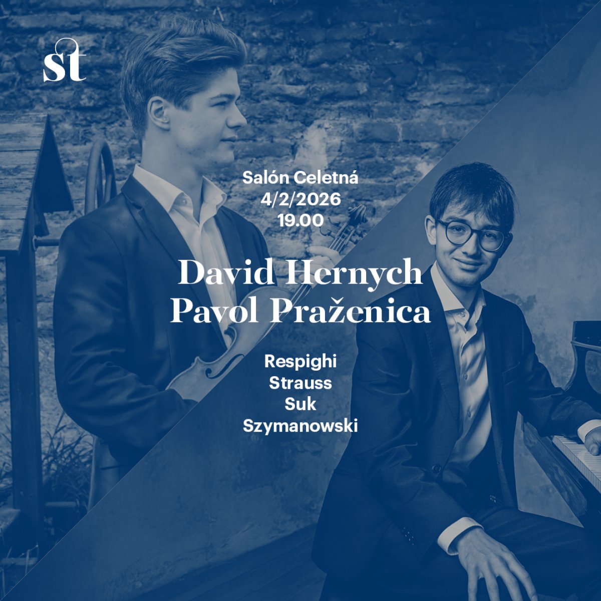 Concert du Salon Celetná le 4 février : David Hernych (violon) et Pavol Praženica (piano)